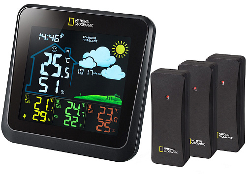 foto Bresser National Geographic VA Weather Station with Color Display and 3 Sensors