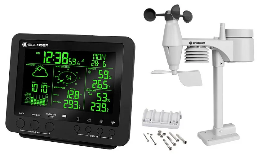 resim Bresser 5-in-1 Weather Station with Colour Display, black