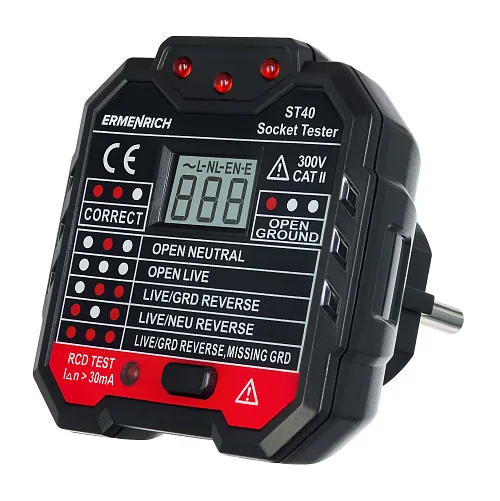 resim Ermenrich Zing ST40 Priz Test Cihazı,  1