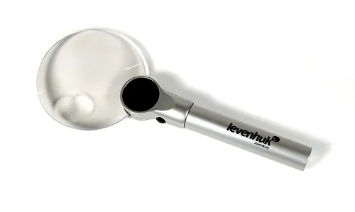 resim Levenhuk Zeno 400 LED Büyüteç, 2/4x, 88/21 mm, Metal