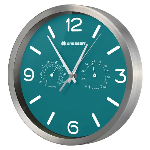 foto Bresser MyTime ND DCF Thermo/Hygro Wall Clock 25cm, petrol
