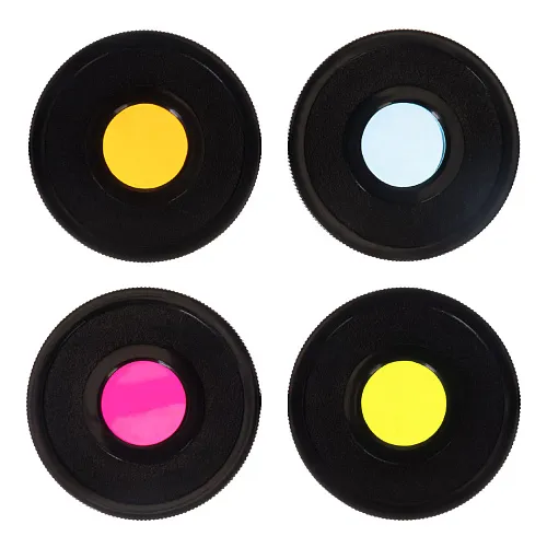resim Bresser 1,25" Color Filters Set Essential (Red, Green, Blue, Yellow)