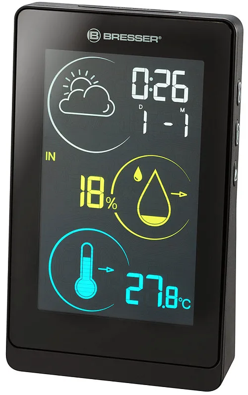 fotoğraf Bresser Temeo Life H Weather Station with Color Display, black