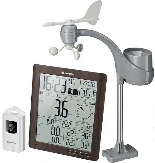 resim Bresser ClimaTemp XXL Weather Station, wooden look