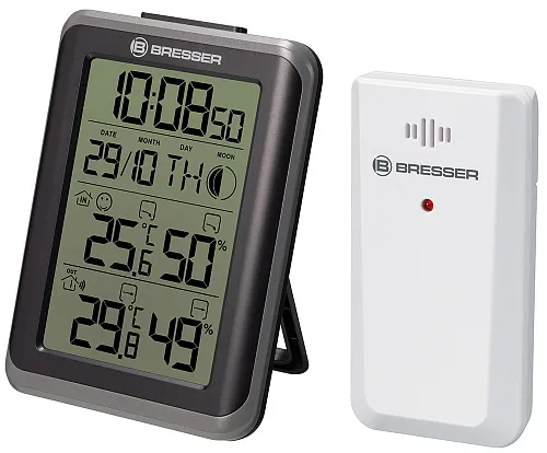 foto Bresser MyClimate Thermo/Hygrometer Clock, white,  1