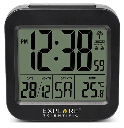 foto Explore Scientific RC Alarm Clock, black,  1