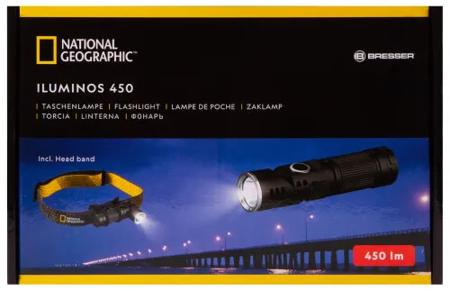 görüntü Bresser National Geographic ILUMINOS 450 LED Flashlight with Head Mount,  12