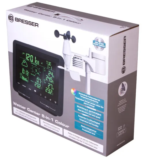 resim Bresser 5-in-1 Weather Station with Colour Display, black,  12