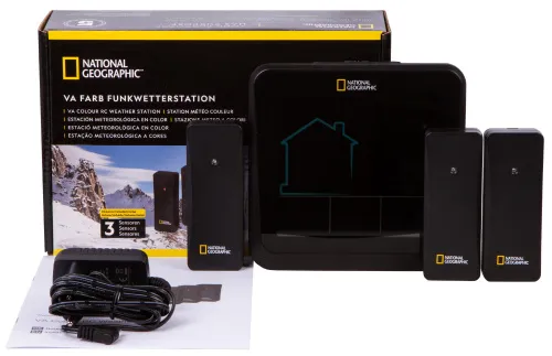 foto Bresser National Geographic VA Weather Station with Color Display and 3 Sensors,  2