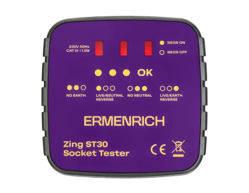 fotoğraf Ermenrich Zing ST30 Priz Test Cihazı,  2