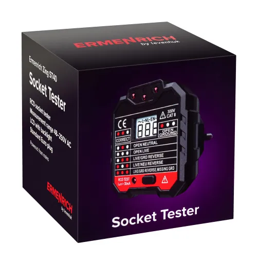 resim Ermenrich Zing ST40 Priz Test Cihazı,  5
