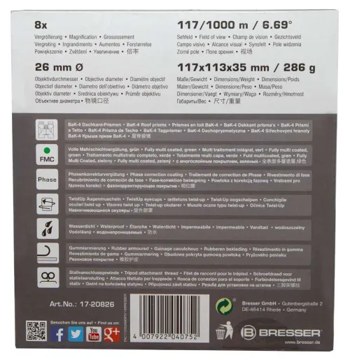 foto Bresser Pirsch 8x26 Binoculars,  13