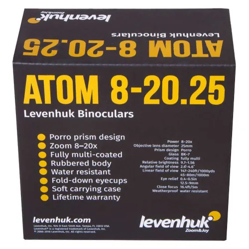 resim Levenhuk Atom 8–20x25 Binoküler Dürbün ,  12