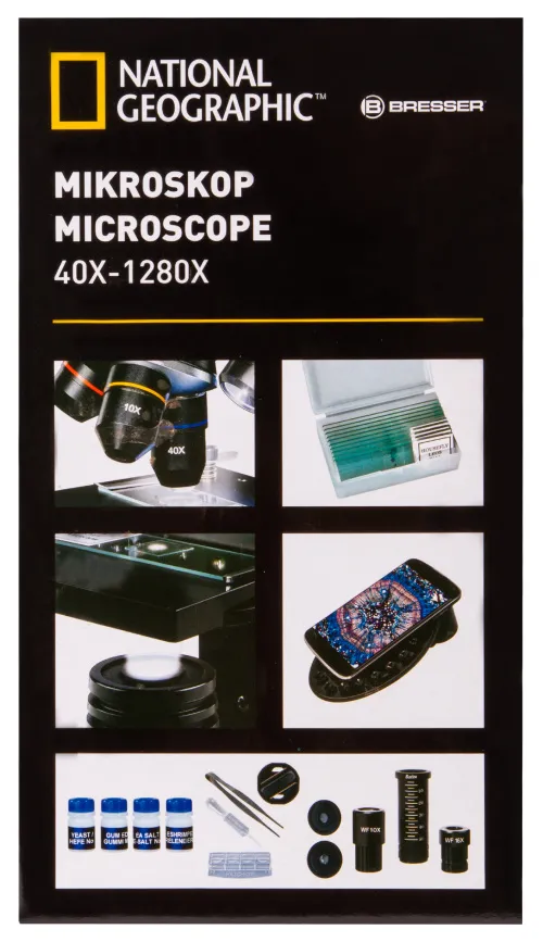 fotoğraf Bresser National Geographic 40x–1280x Microscope with Smartphone Holder,  20