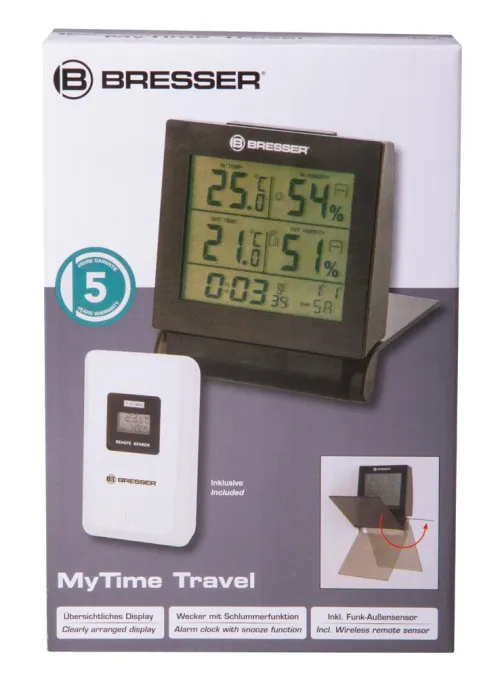 görüntü Bresser MyTime Travel Alarm Clock Weather Station,  11