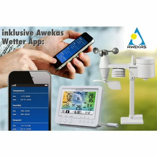 fotoğraf Bresser 5-in-1 Wi-Fi Weather Station with Colour Display, white,  5