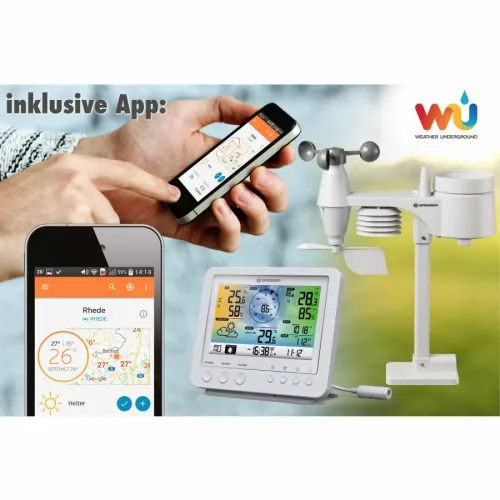 fotoğraf Bresser 5-in-1 Wi-Fi Weather Station with Colour Display, white,  4