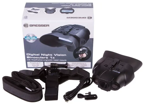 fotoğraf Bresser 1–2x Digital Night Vision Binoculars, with Head Mount,  2