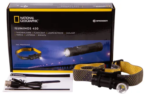 görüntü Bresser National Geographic ILUMINOS 450 LED Flashlight with Head Mount,  2