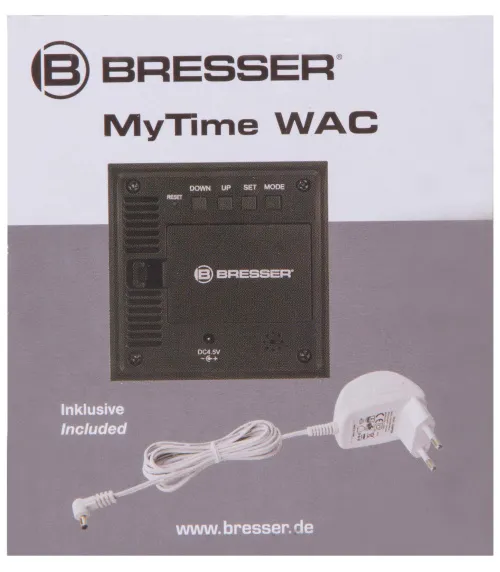 foto Bresser MyTime WAC Tabletop Alarm Clock, black,  13