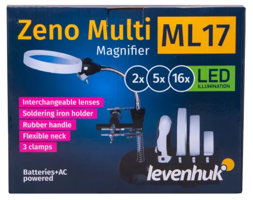 görüntü Levenhuk Zeno Multi ML17 Siyah Büyüteç,  13