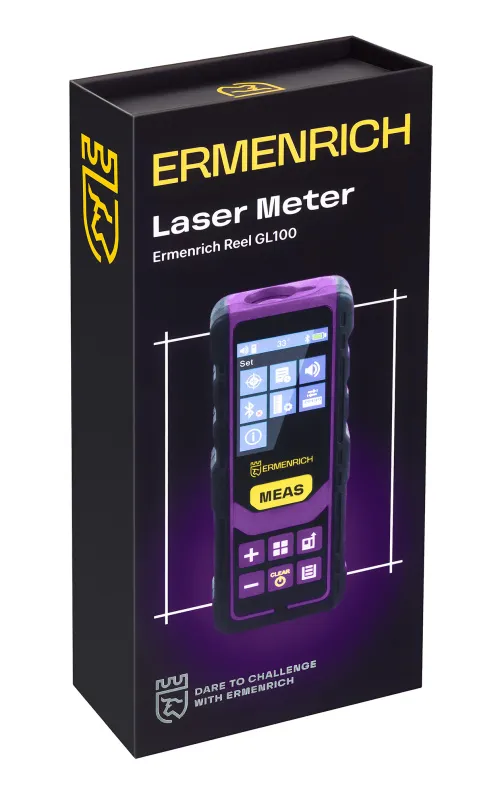 resim Ermenrich Reel PRO GL100 Lazer Metre,  7