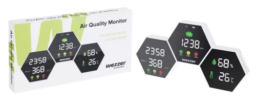 resim Levenhuk Wezzer Air PRO DM50 Hava Kalitesi Monitörü,  3