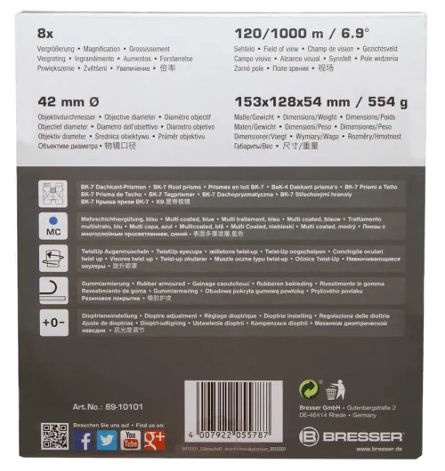 resim Bresser S-Series 8x42 Binoculars,  13