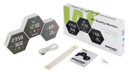 resim Levenhuk Wezzer Air PRO DM50 Hava Kalitesi Monitörü,  2