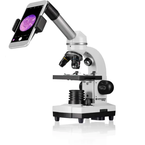 resim Bresser Junior Biolux SEL 40–1600x Microscope with case, white,  2