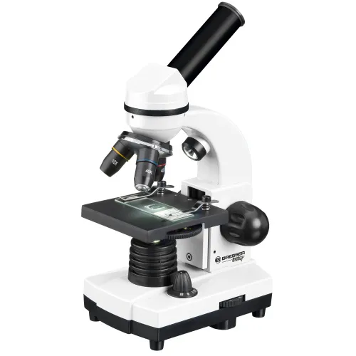 resim Bresser Junior Biolux SEL 40–1600x Microscope with case, white,  3