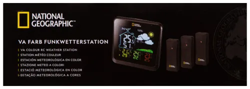 foto Bresser National Geographic VA Weather Station with Color Display and 3 Sensors,  18