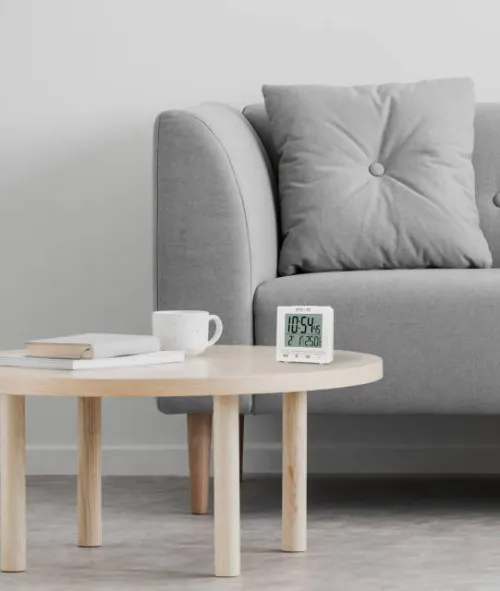 foto Explore Scientific RC Digital Clock with Indoor Temperature, white,  2