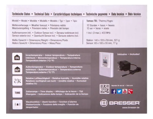 fotoğraf Bresser Temeo TB RC Weather Station,  15