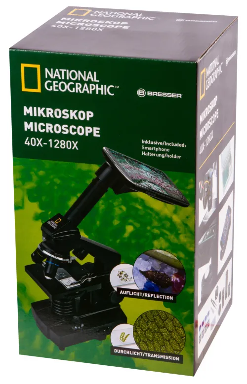 fotoğraf Bresser National Geographic 40x–1280x Microscope with Smartphone Holder,  18