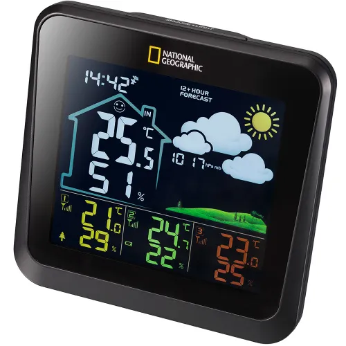 foto Bresser National Geographic VA Weather Station with Color Display and 3 Sensors,  3