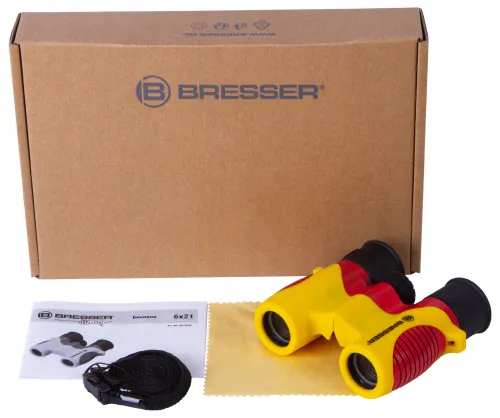 görüntü Bresser Junior 6x21 Binoculars for children, yellow,  2
