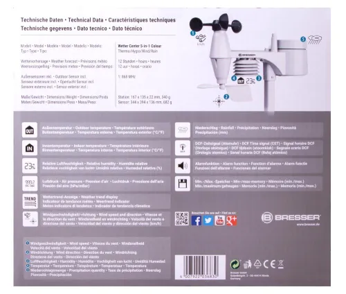 resim Bresser 5-in-1 Weather Station with Colour Display, black,  14