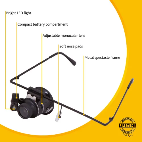 görüntü Levenhuk Zeno Vizor G1 Büyüteçli Gözlükler,  10