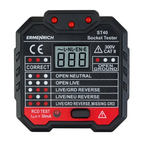resim Ermenrich Zing ST40 Priz Test Cihazı,  2