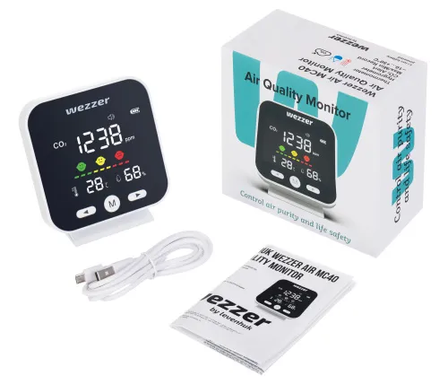 resim Levenhuk Wezzer Air MC40 Hava Kalitesi Monitörü,  2