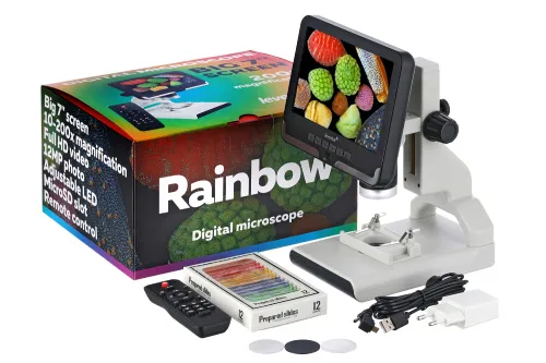 resim Levenhuk Rainbow DM700 LCD Dijital Mikroskop,  2