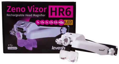 foto Levenhuk Zeno Vizor HR6 Şarjlı Baş Büyüteci,  10