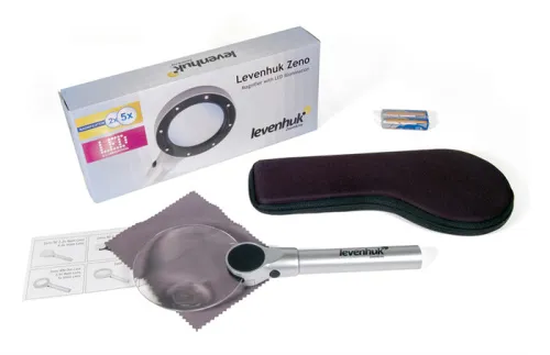 resim Levenhuk Zeno 400 LED Büyüteç, 2/4x, 88/21 mm, Metal,  3