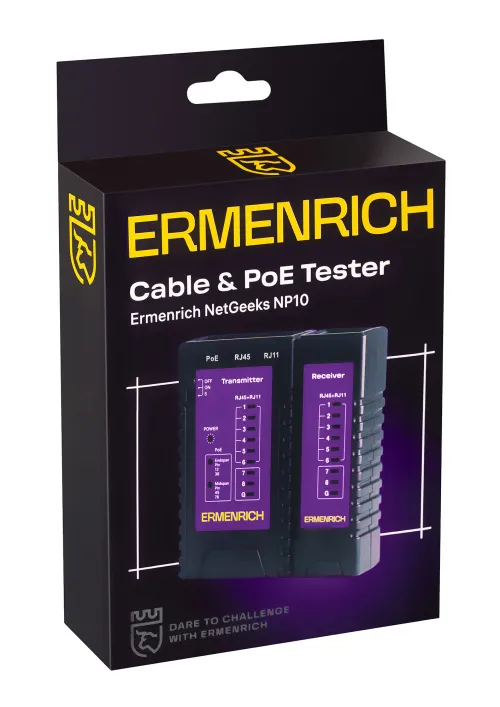 resim Ermenrich NetGeeks NP10 Kablo ve PoE Test Cihazı,  7
