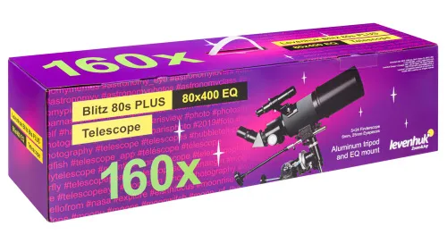 resim Levenhuk Blitz 80s PLUS Teleskop,  12