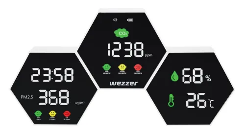 resim Levenhuk Wezzer Air PRO DM50 Hava Kalitesi Monitörü,  4